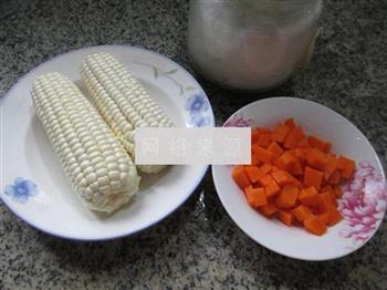 胡萝卜黏玉米汁的做法步骤1