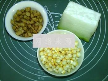 瑶柱冬瓜玉米羹的做法步骤1