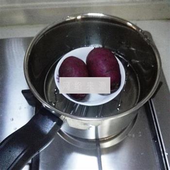 紫薯小米青菜粥的做法步骤2