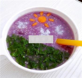 紫薯小米青菜粥的做法步骤7