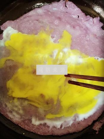 紫甘蓝香葱鸡蛋饼的做法步骤4