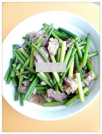 蒜苔炒牛肉的做法步骤5