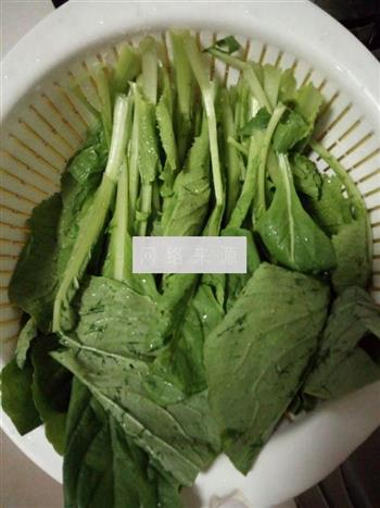 小白菜汆丸子的做法步骤2
