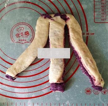 紫薯椰蓉辫子面包的做法图解12