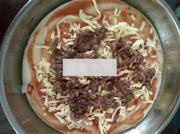 黑椒牛肉披萨的做法图解7