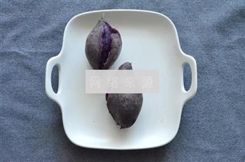 紫薯隔夜燕麦粥的做法图解1