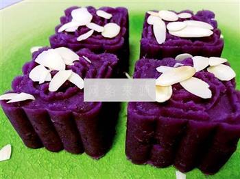 杏仁紫薯糕的做法步骤4