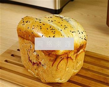 黑芝麻紫薯面包的做法步骤16