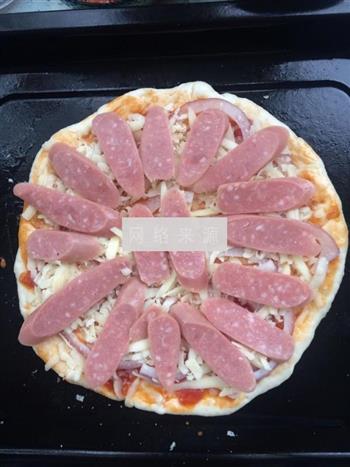火腿培根披萨的做法图解4