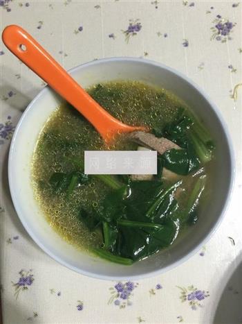 猪肝菠菜汤的做法步骤5