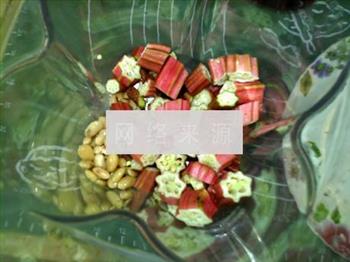 秋葵熟豆豆浆的做法图解3