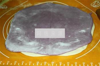 豆浆风味的紫薯双色花卷的做法图解8
