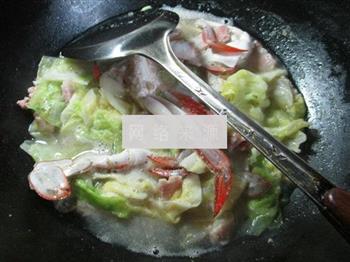 咸肉圆白菜煮螃蟹的做法图解10