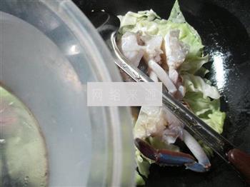 咸肉圆白菜煮螃蟹的做法图解5