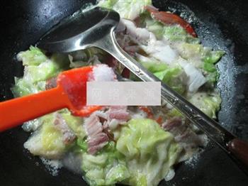 咸肉圆白菜煮螃蟹的做法图解8