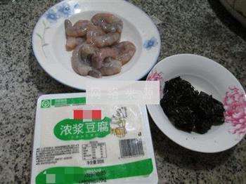紫菜虾仁豆腐的做法图解1
