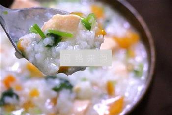 三文鱼蔬菜粥的做法步骤8