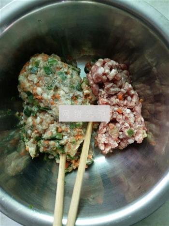 茴香牛肉猪肉水饺的做法图解2