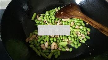 肉沫芦笋青豆的做法图解3
