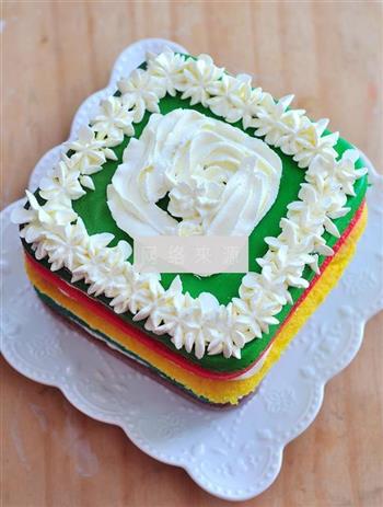 花团锦簇彩虹蛋糕的做法步骤11