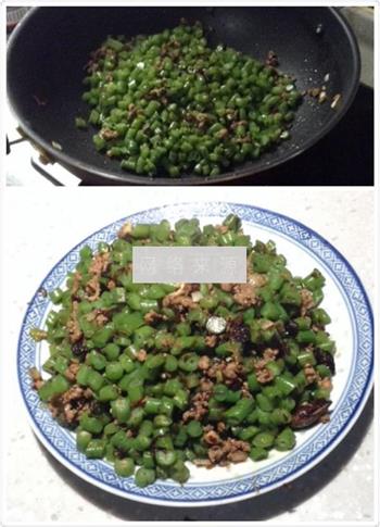 榄菜肉末四季豆炒饭的做法步骤5