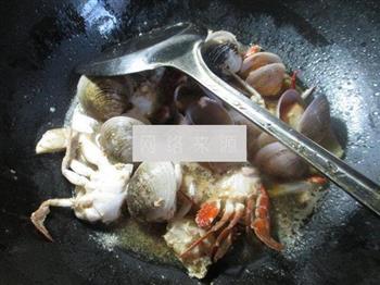 圆蛤煮螃蟹的做法图解10