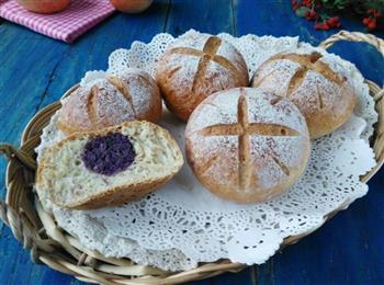 低脂麦麸紫薯面包的做法步骤11