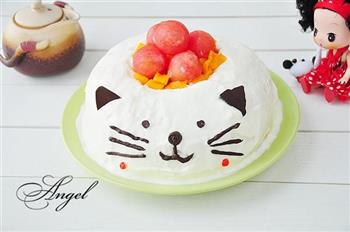 猫咪水果奶油蛋糕的做法步骤15