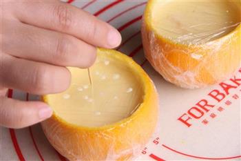美味的甜橙蒸蛋的做法图解7