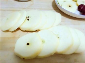 油炸苹果圈+馒头片的做法图解3