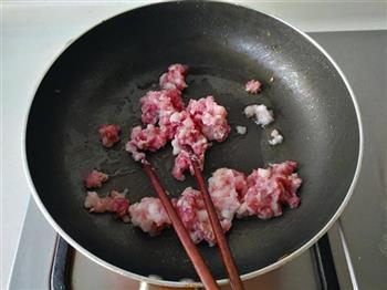 雪菜肉末炒四季豆的做法步骤4