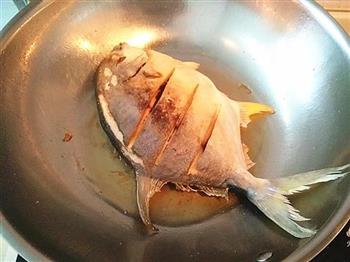 酱烧金鲳鱼的做法图解4