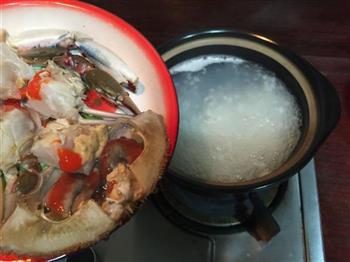 螃蟹鸭脯砂锅粥的做法图解7