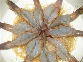 蒜蓉粉丝蒸大虾的做法步骤8