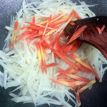 胡萝卜炒土豆丝的做法步骤6