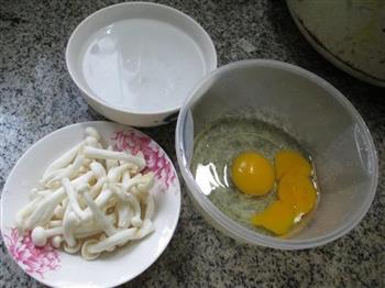 白玉菇鸡蛋羹的做法图解1