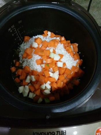 胡萝卜山药排骨米饭的做法图解7