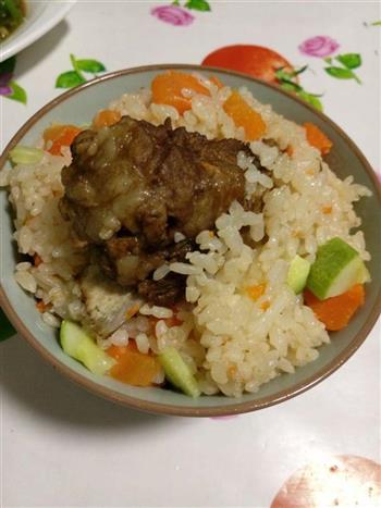胡萝卜山药排骨米饭的做法图解9