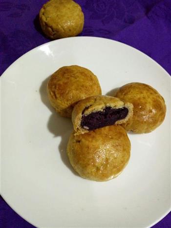 紫薯紫米红豆月饼的做法图解15