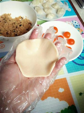 肉松麻薯蛋黄酥的做法步骤10