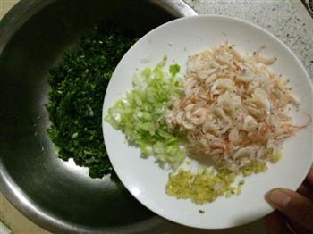 蚝油菠菜虾皮小笼包儿的做法步骤2