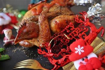 圣诞内涵满满烤鸡的做法步骤36