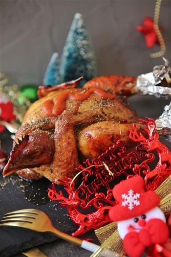 圣诞内涵满满烤鸡的做法步骤37