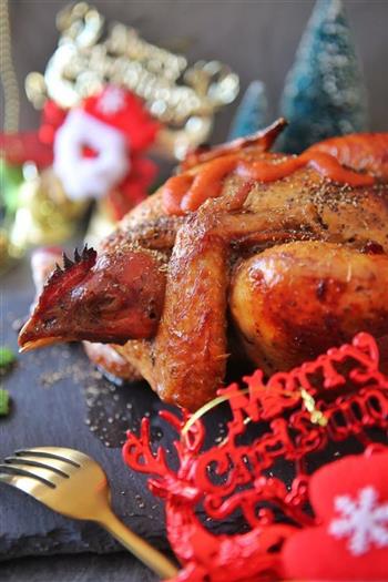 圣诞内涵满满烤鸡的做法步骤43
