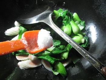 包心鱼卷炒青菜的做法步骤7