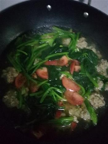 菠菜西红柿肉丸汤的做法步骤6