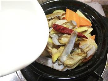 什锦蛏子砂锅煲的做法步骤16