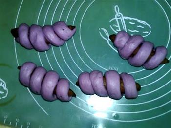 紫薯地瓜肠仔包的做法图解10