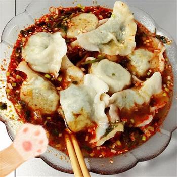 酸汤白菜素饺子的做法步骤7