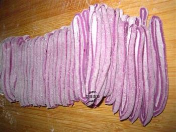 自制紫薯打卤面的做法图解4